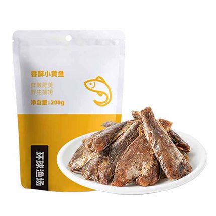 环球渔场 卤汁香酥小黄鱼200g年货吃货小零食